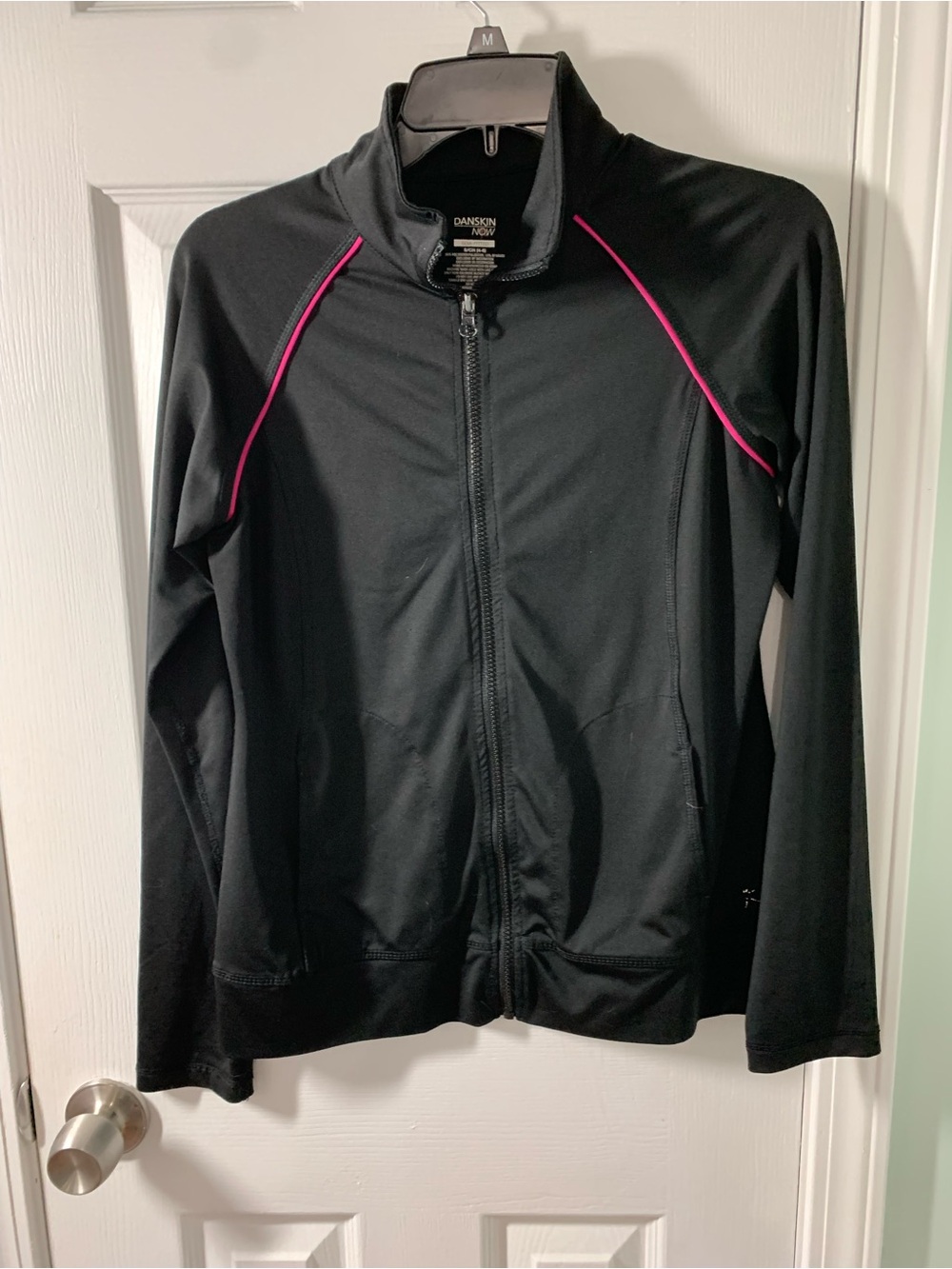 Danskin Black Jacket with Pink Piping